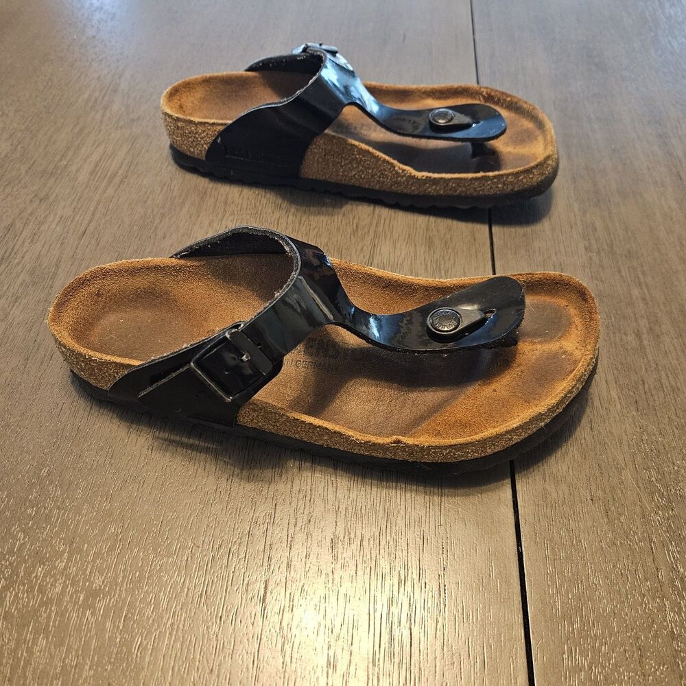 Birkenstock Gizeh Women's Sandal Thong Black Size 37 US 6 Regular Width - Picture 2 of 9